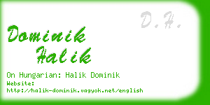 dominik halik business card
